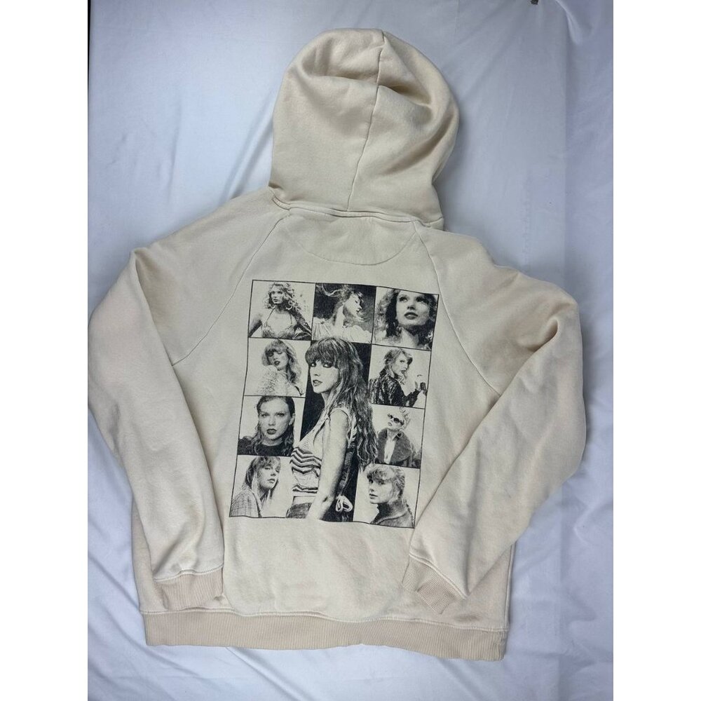 Taylor Swift Hoodie Large Sweater The Eras Tour Unisex Cream Women Merch